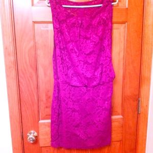 Sleeveless lace slip dress